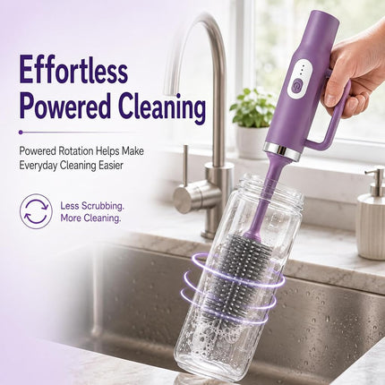 5-in-1 Long Handle Electric Bottle Brush Cleaner and Straw Cleaning Brush with Removable Brush Head, Multi-Function Rechargeable,for Stanley Cups, Baby Bottles, Pacifiers, Coffee Cups, Sports Bottles