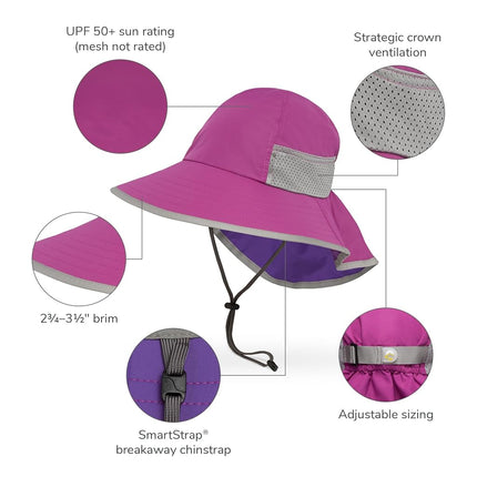 Sunday Afternoons Kid's Play Sun Hat, Pink Tropical, Medium