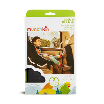 Munchkin BRICA Deluxe Kick Mats, 2 Count - Protective Car Back Seat Covers for Children