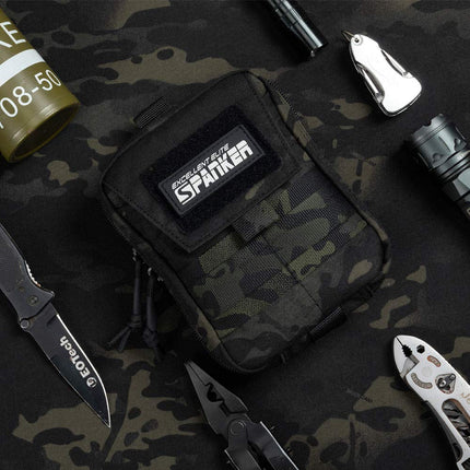 EXCELLENT ELITE SPANKER Molle Admin Pouch Military Utility Tool Pouch EDC Molle Pouchs Gadget Waist Bags (Multicam Black)