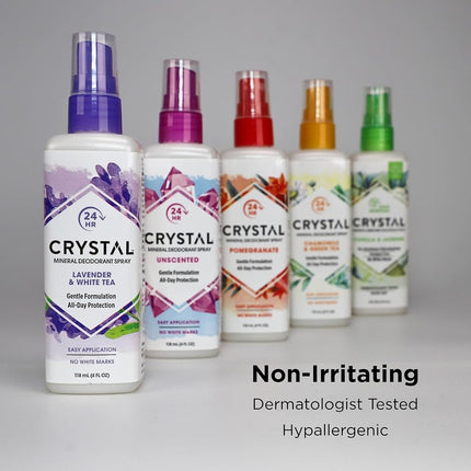 Crystal Essence Mineral Deodorant Spray, Chamomile & Green Tea 4 oz (Pack of 3)