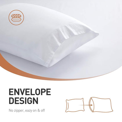 Acanva Oreillers Hypoallergéniques pour Dormir Lot de 2, Standard, Blanc