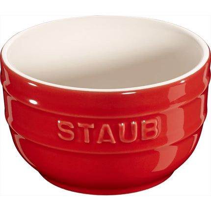 STAUB Ceramics Prep Bowl Set, 2-Piece, Cherry