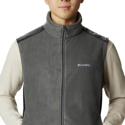 Columbia Men's Steens Mountain Vest Fleece, Grill/Black, 2X Tall