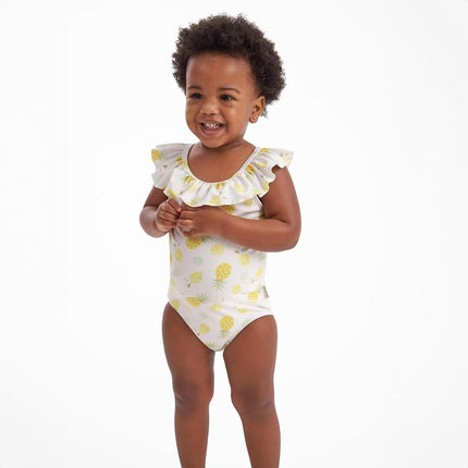 Gerber Baby Girl's One-Piece Swimsuit, Pineapples, 0-3 Months