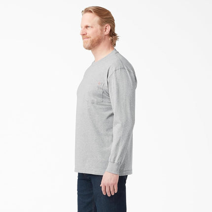 Dickies Men's Big-Tall Long Sleeve Heavyweight Crew Neck, Heather Gray, XX-Large/Tall