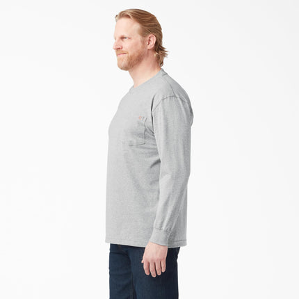 Dickies Men's Big-Tall Long Sleeve Heavyweight Crew Neck, Heather Gray, XX-Large/Tall