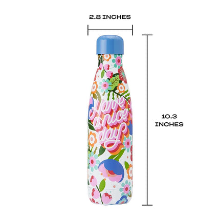 Botella de agua de acero inoxidable S'well, Steffi Lynn x S'well, recipientes con triple capa de aislamiento al vacío que mantienen las bebidas frías durante 36 horas y calientes durante 18, sin BPA, perfecta para llevar, 17 onzas