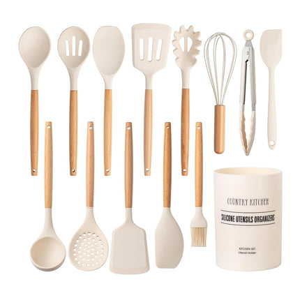 Country Kitchen 14 Piece Silicone and Wood Kitchen