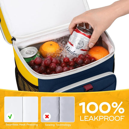 Maelstrom Lunch Box for Women, 20L Insulated Lunch Bag Men, Leakproof Double Deck Cooler Bag, Soft Lunch Cooler with Quick Access Flip-Top Lid for Work, Beach,Travel, Camping