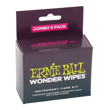 Ernie Ball Wonder Wipes Combo Pack, 6 pack