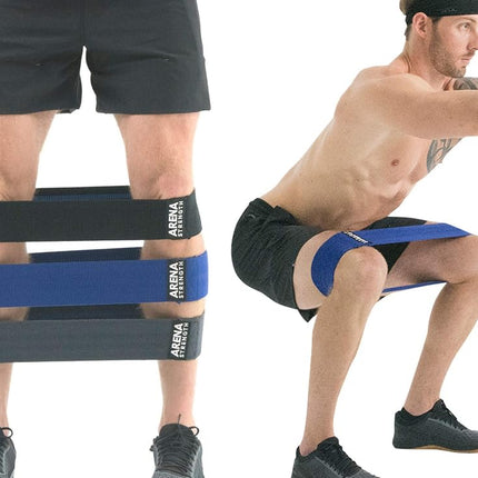 Arena Strength Fabric Booty Bands: Fabric Resistance Bands for Legs and Butt: 3 Pack Set. Perfect Workout Hip Band Resistance. Workout Program and Carry Case Included…