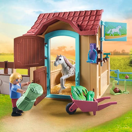 Playmobil 71494 Horses of Waterfall: Riding Stable, exciting horse riding adventures at Waterfall Ranch, complete with diverse accessories, detailed play sets suitable for children ages 4+