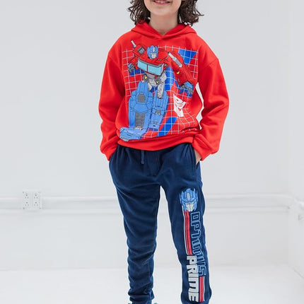Transformers Optimus Prime Bumblebee Hoodie for Little Boys and Big Boys, Red / Blue, 2 Years
