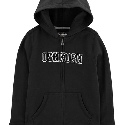 Sudadera con capucha con logo para niño OshKosh B'Gosh, negro intenso, 6 años