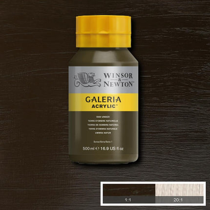 Winsor & Newton, Galeria Acrylic, Raw Umber, 500ml