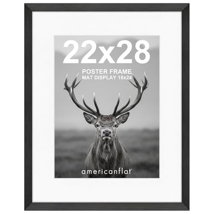 Americanflat 22x28 Poster Frame - Black Engineered