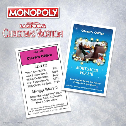 USAOPOLY Monopoly National Lampoons Christmas Vacation | Officially Licensed Board Game | Holiday Classic Movie