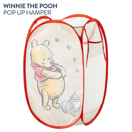 Disney Winnie the Pooh Pop Up Hamper with Durable Carry Handles for Laundry, Nursery, Storage, 21'' H x 13.5'' W X 13.5'' L
