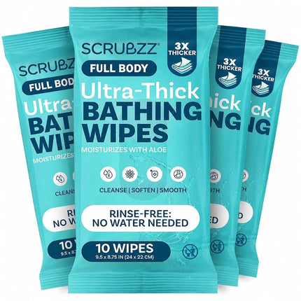 Extra Large Bath Wipes for Adults Bathing No Rinse