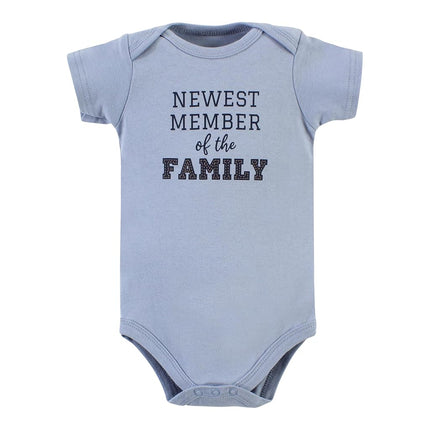 Hudson Baby Paquete de 5 Bodis de Algodón Unisex para Bebés, Marrón Marino Mamas Boy, Prematuro, Marrón Marino Mamas Boy 5-pack, Prematuro
