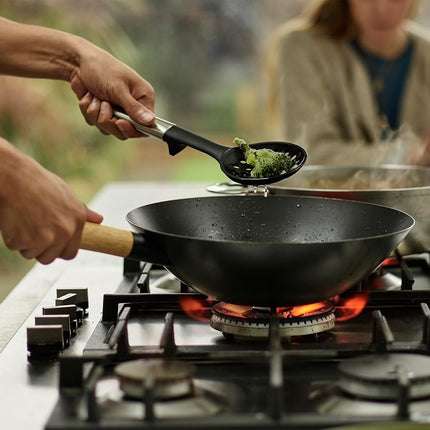 Joseph Joseph Nest Fusion 3-piece Silicone and Stainless Steel Kitchen Wok Set, Silcone Turner, Spoon and Wire Skimmer Strainer, BPA Free, Heat Resistant Non Stick