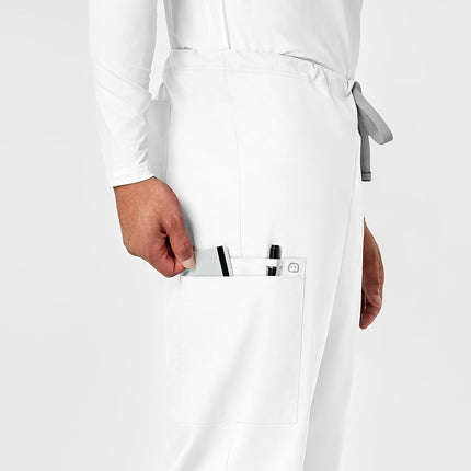 WonderWink Women's Petite Plus Drawstring Cargo Pant-Tall, White, XX-Large Tall