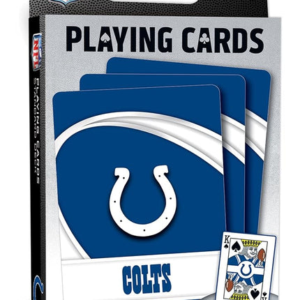 MasterPieces - Cartes à jouer NFL, Jeu de cartes de football sous licence officielle des Colts d'Indianapolis, Jeux de société pour adultes et enfants, Index standard