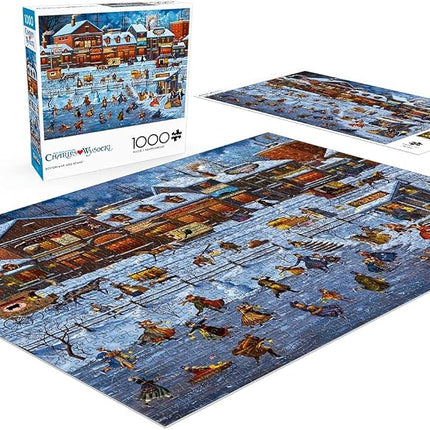 Buffalo Games - Charles Wysocki - Bostonians and Beans - 1000 Piece Jigsaw Puzzle, Multicolour