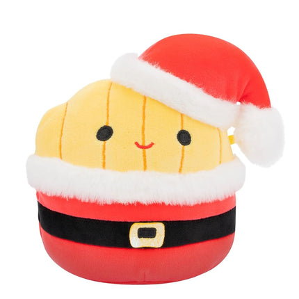 Squishmallows Original Lot de 4 peluches de Noël de 12,7 cm – Chocolat chaud Ethel, frites Floyd, sapin de Noël bleu Keiko, chauve-souris à la menthe poivrée Ricardo – Peluche officielle Jazwares