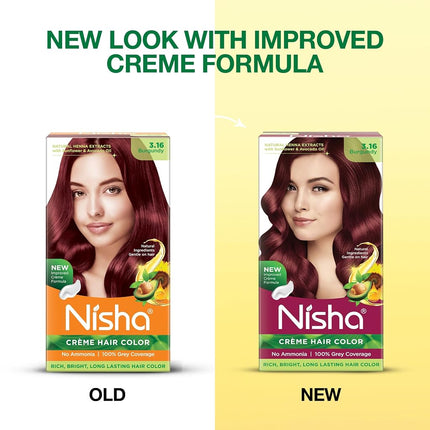Nisha cream hair color no ammonia cream formula permanent Fashion Highlights and rich bright long-lasting colour (Pack of 3, Flame Red)
