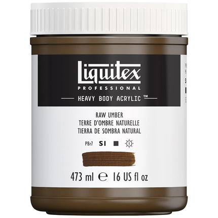 Liquitex Professional Heavy Body Acrylic Paint, 16-oz (473ml) Pot, Raw Umber