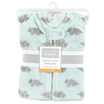 Gigoteuse bébé unisexe en peluche Hudson Baby, sac de couchage, couverture, triceratops à manches longues, 18-24 mois