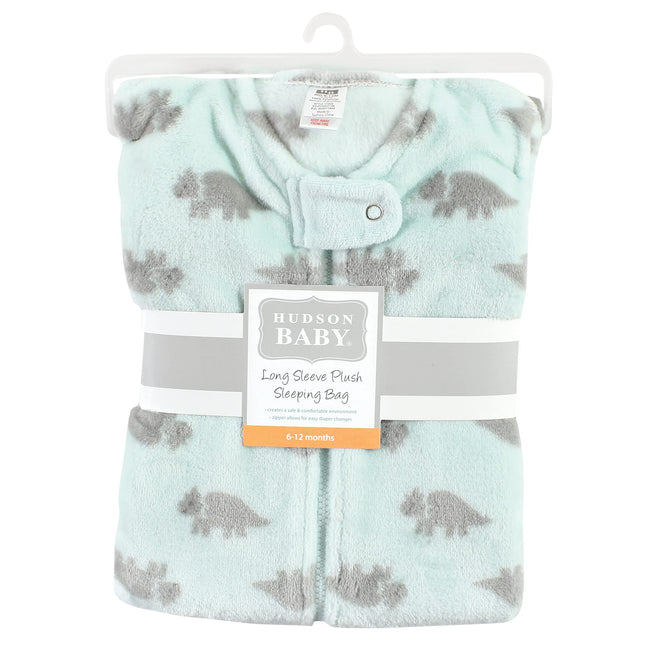 Hudson Baby Unisex Baby Plush Sleeping Bag, Sack, Blanket, Long-Sleeve Triceratops, 18-24 Months