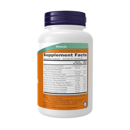 NOW Full Spectrum Minerals, 120 Capsules (Pack of 2)