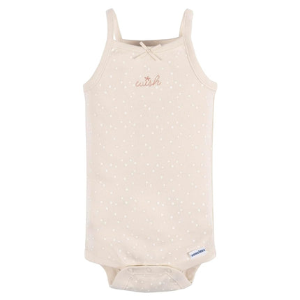 Gerber Baby Girls Multi-pack Sleeveless Onesies Bodysuit, Green Foral, 12 Months