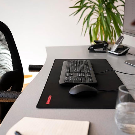 CHERRY MP 2000, Premium Fabric Mouse Pad in XXL (800 x 350 x 5 mm), Smooth Surface for Precision, Stitched Edges, Non-Slip, Rollable, Black