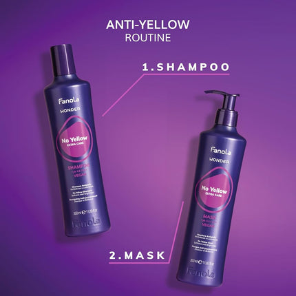 Fanola Wonder No Yellow Extra Care Hair Shampoo 1 Litre