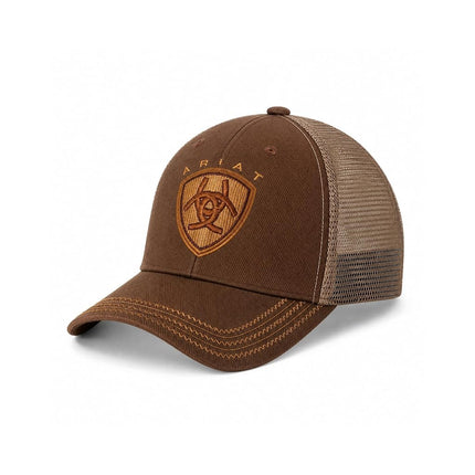 ARIAT Gorra de malla engrasada para hombre - Marrón - Talla única
