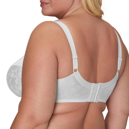 Playtex Womens Secrets Full-Figure Underwire Bra, Beautiful Lift Full-Coverage Underwire Bra, White, 34D