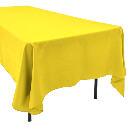 AK Trading CO. 60 x 102-Inch Rectangular Polyester Tablecloth - Made in USA - Wrinkle-Resistant, Flame Retardant, Durable Party Table Cover, Banquet Tablecloth, Wedding Table Cover - Yellow