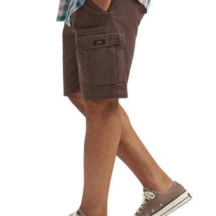Wrangler Authentics Men's Classic Cargo Stretch Short, Chocolate Brown, 32
