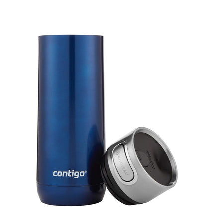 Contigo 2063413 Luxe AUTOSEAL Vacuum-Insulated Travel Mug | Spill-Proof Coffee Mug with Stainless Steel THERMALOCK Double-Wall Insulation, 16 oz, Monaco Blue