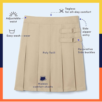 French Toast Girls' SX9103P Skirt, Heather Gray, 14 Plus