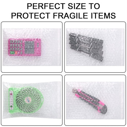 50Pack Self-Seal Bubble Out Pouches 6 x 8 Inch, Double Walled Cushioning Bags for Shipping, Packing, Moving - Small Protective Wrap