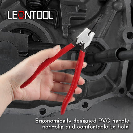 LEONTOOL 8-Inch Circlip Pliers - Special Reverse Angle Tip Ring Opening Spreader Pliers for Transmission Transfer Cases