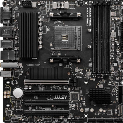 MSI PRO B550M-VC WiFi ProSeries Motherboard (AMD AM4, DDR4, PCIe 4.0, SATA 6Gb/s, M.2, USB 3.2 Gen 2, HDMI/DP, Wi-Fi, mATX)