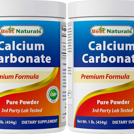 2 Pack - Best Naturals Calcium Carbonate Powder 1 