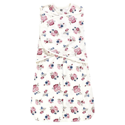 Hudson Baby Bebé Niña Saco de Dormir Envolvente Convertible, Floral Rosa Viejo, 3-9 Meses
