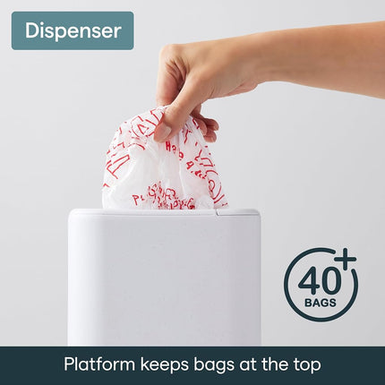 YouCopia StoraBag Space-Saving Plastic Bag Dispenser, Organizer for Kitchen Cabinet or Pantry Storage, One-Size, Speckled White